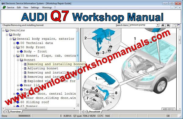 audi q7 workshop manual